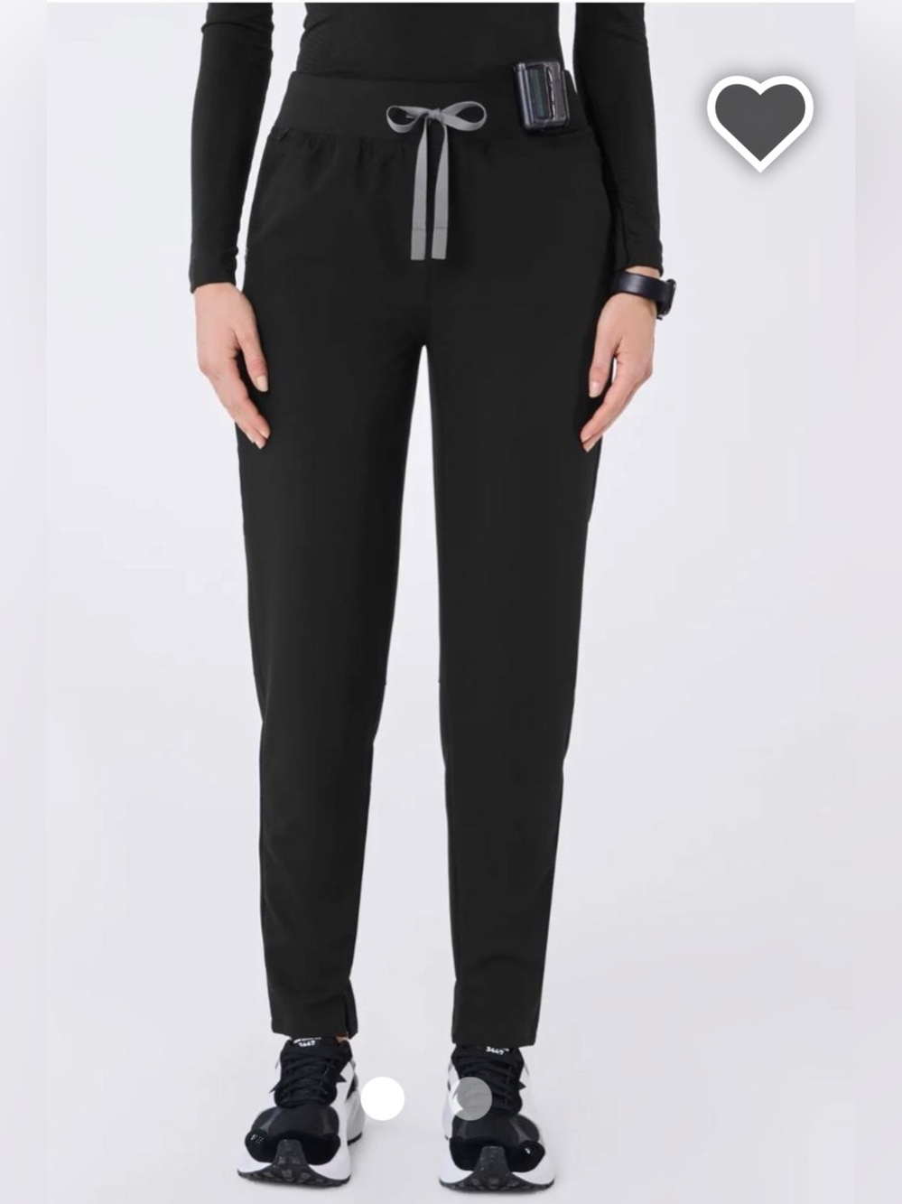 Women’s Figs Lille Tapered Black Drawstring  Pants